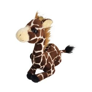 Realistic Plush Giraffe Stuffed Animal Brown White Spotted Safari Toy 9 Inch